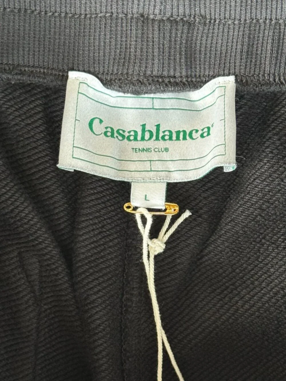 Casablanca Black & Multicolor Temple Embroidered Logo Sweatpants